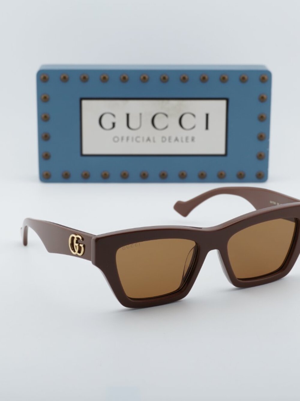Gucci GG1753S 005 Women Cat Eye Sunglasses - Brown / Brown - Picture 7 of 11